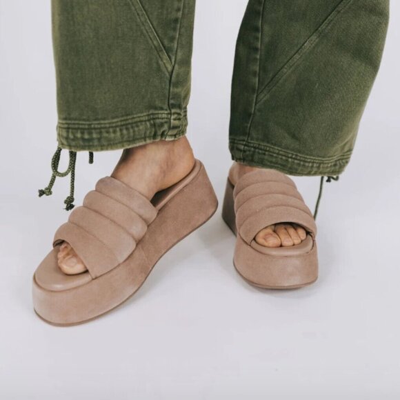 New Free People Almost Paradise Platform Sandals SIZE 10 MSRP: $128 Iris sands - Picture 2 of 5
